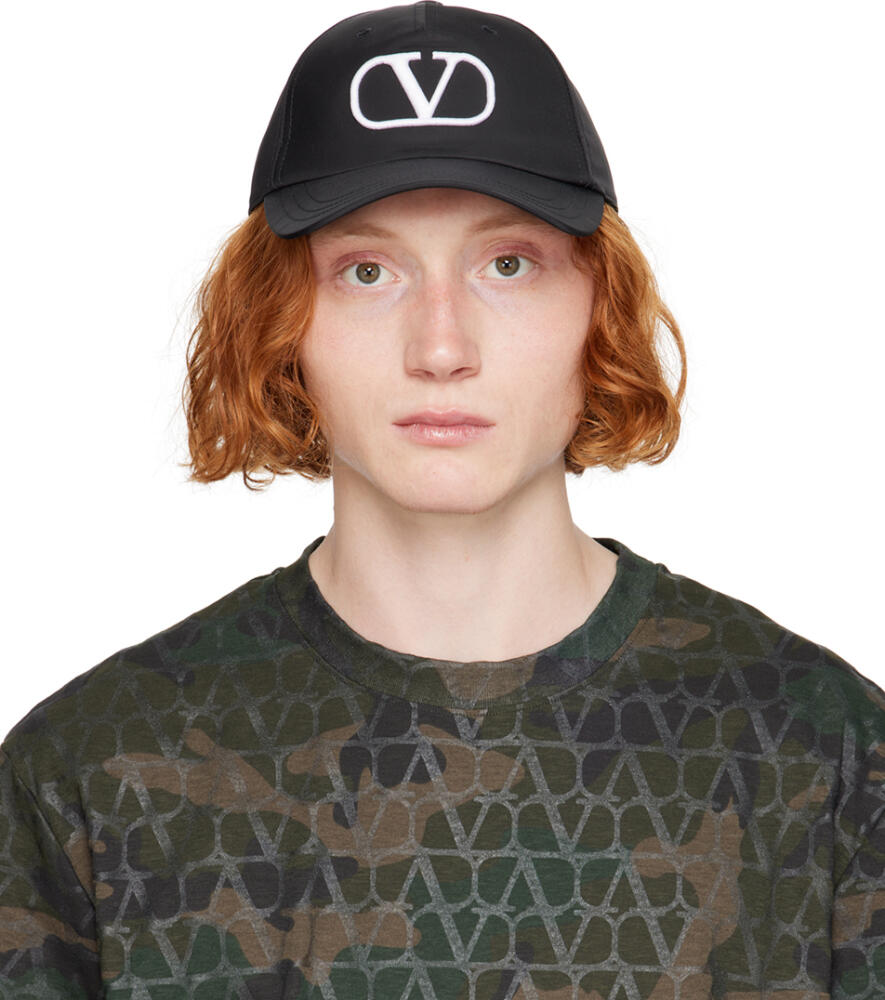 Valentino Garavani Black VLogo Signature Baseball Cap Cover