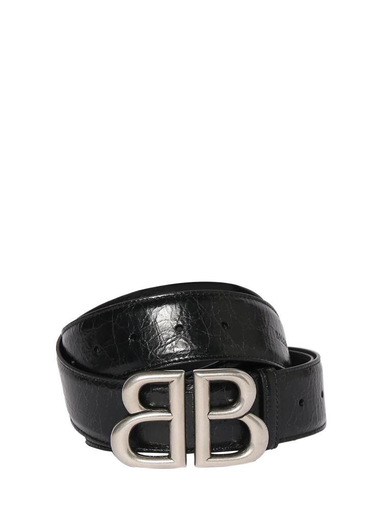 BALENCIAGA 40mm Bb Monaco Leather Belt Cover