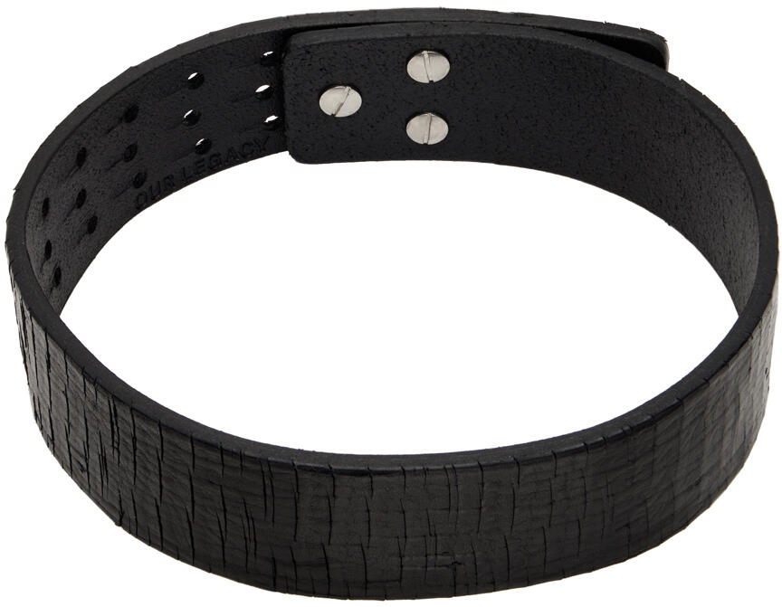 OUR LEGACY Black 3 CM Crack Leather Choker Cover