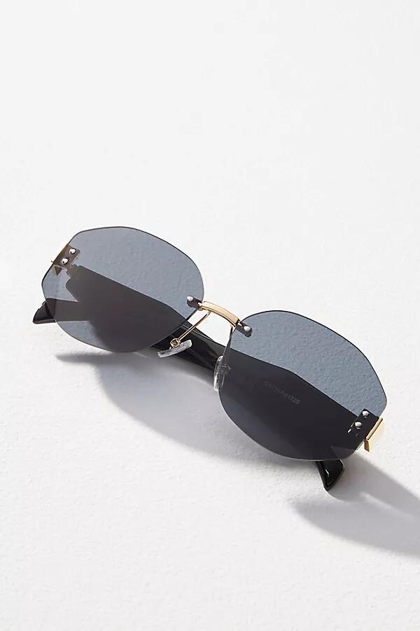 By Anthropologie Frameless Oval Sunglasses Cover