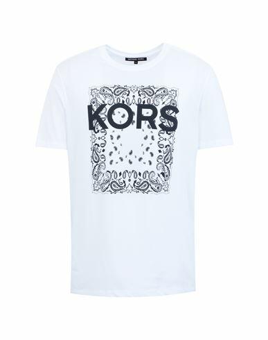 Michael Kors Mens Fd Paisley Block Tee Man T-shirt White Cotton Cover