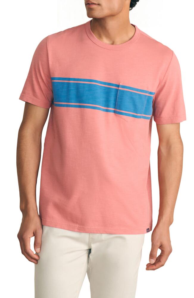 Faherty Surf Stripe Sunwashed T-Shirt in Faded Flag Cover