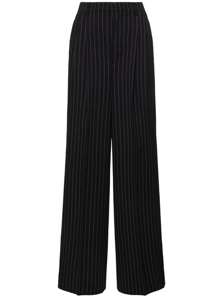 AMI PARIS High Waist Wide Wool Pants Cover