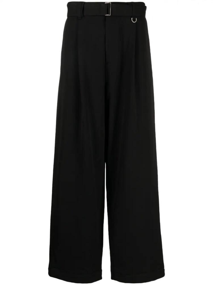 SONGZIO pleated belted wide-leg trousers - Black Cover