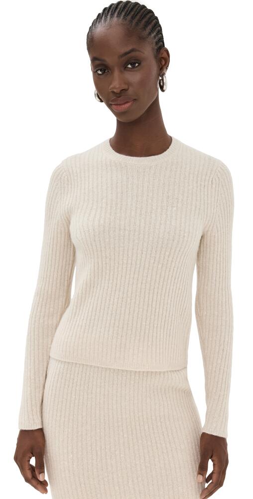 CO Ruched Knit Top Ivory Cover