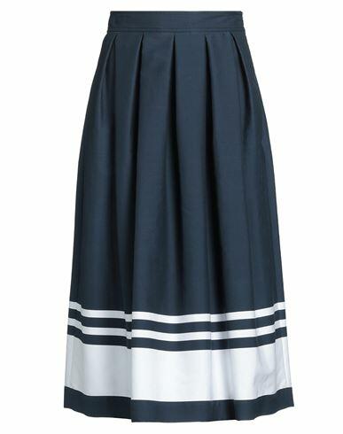 Boutique Moschino Woman Midi skirt Midnight blue Cotton, Polyamide Cover