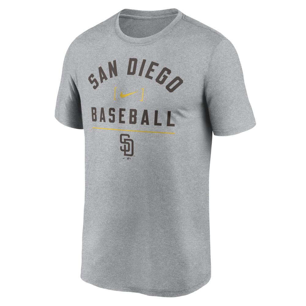 San Diego Padres Arch Baseball Stack Nike Men's Dri-FIT MLB T-Shirt in Grey Cover