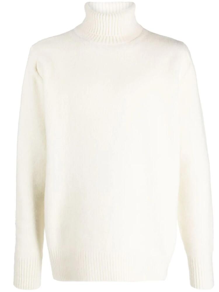 OAMC intarsia-knit logo wool jumper - Neutrals Cover