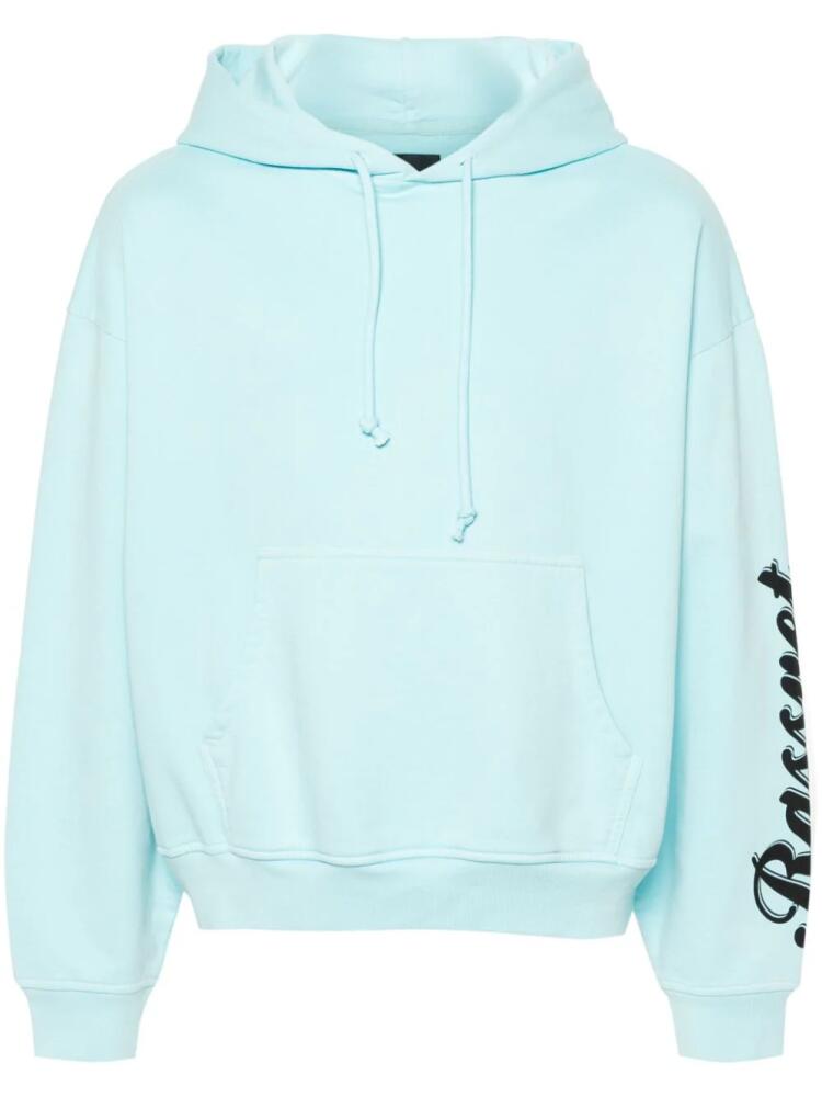 RASSVET logo-print cotton hoodie - Blue Cover