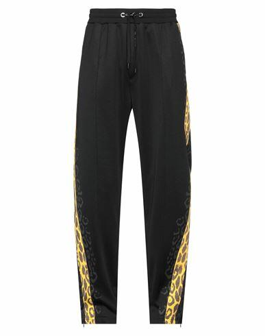 Roberto Cavalli Man Pants Black Polyester, Cotton Cover