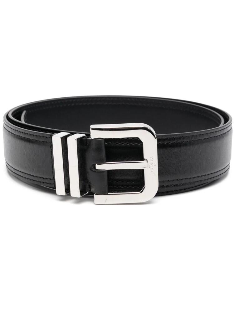 Valentino Garavani engraved-buckle leather belt - Black Cover