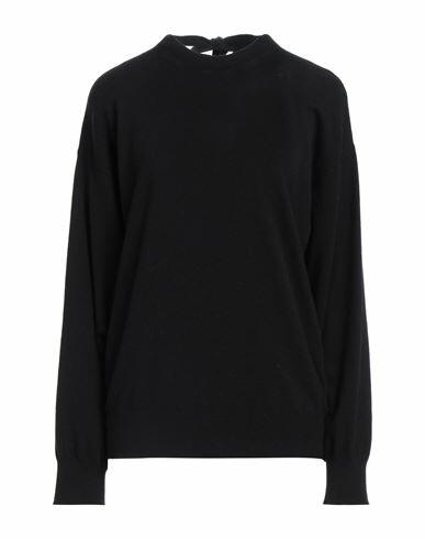 Semicouture Woman Sweater Black Virgin Wool, Cashmere Cover