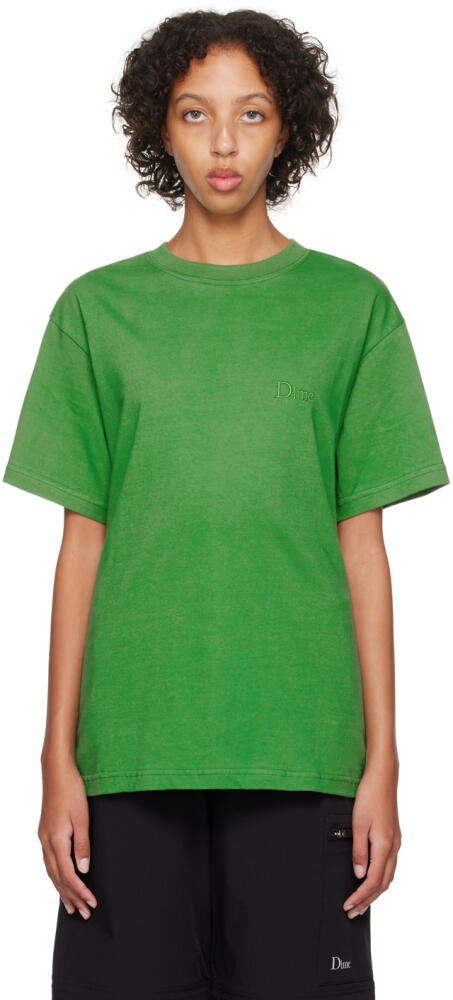 Dime Green Embroidered T-Shirt Cover