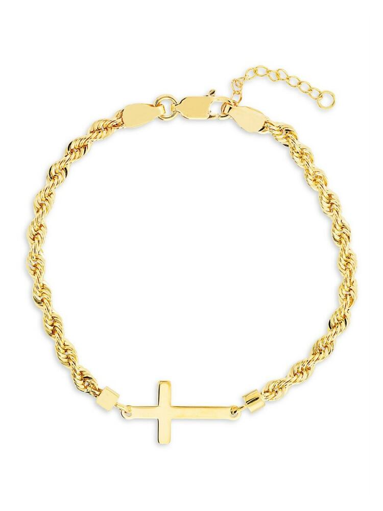 Saks Fifth Avenue Women's East 2 West 14K Yellow Gold Cross Rope Chain Adjustable Bracelet Cover