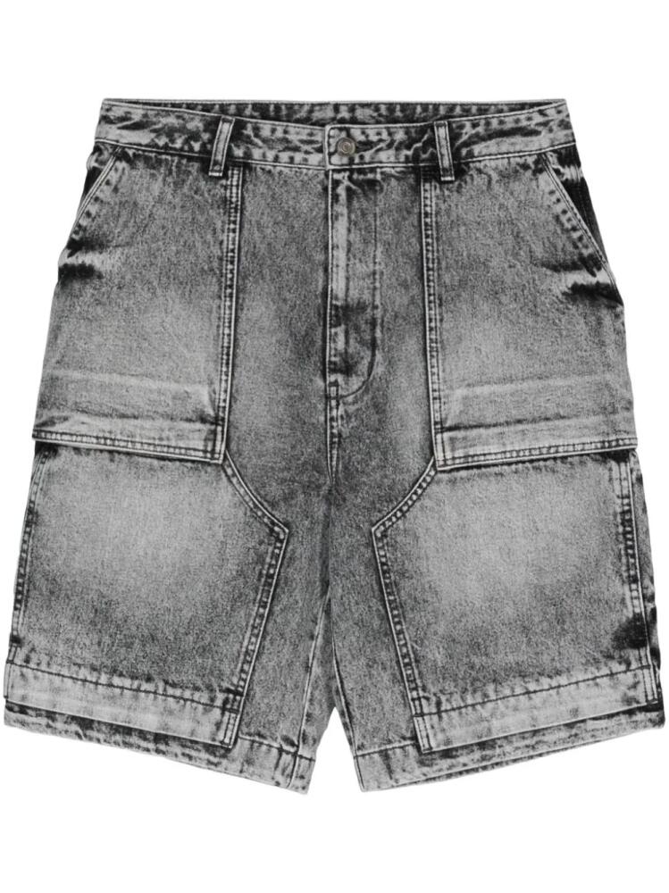 Juun.J acid-wash denim shorts - Grey Cover