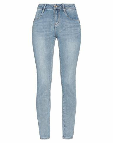 Take-two Woman Jeans Blue Cotton, Polyester, Viscose, Elastane Cover