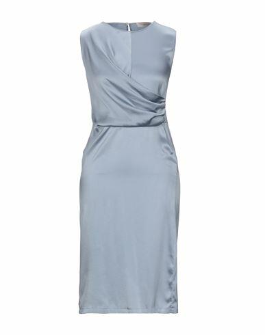 Jucca Woman Midi dress Pastel blue Silk, Elastane Cover