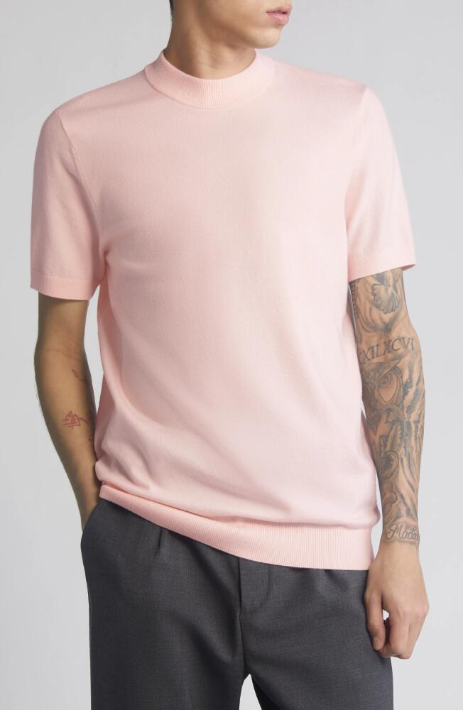 Open Edit Short Sleeve Sweater in Pink Beach Cover