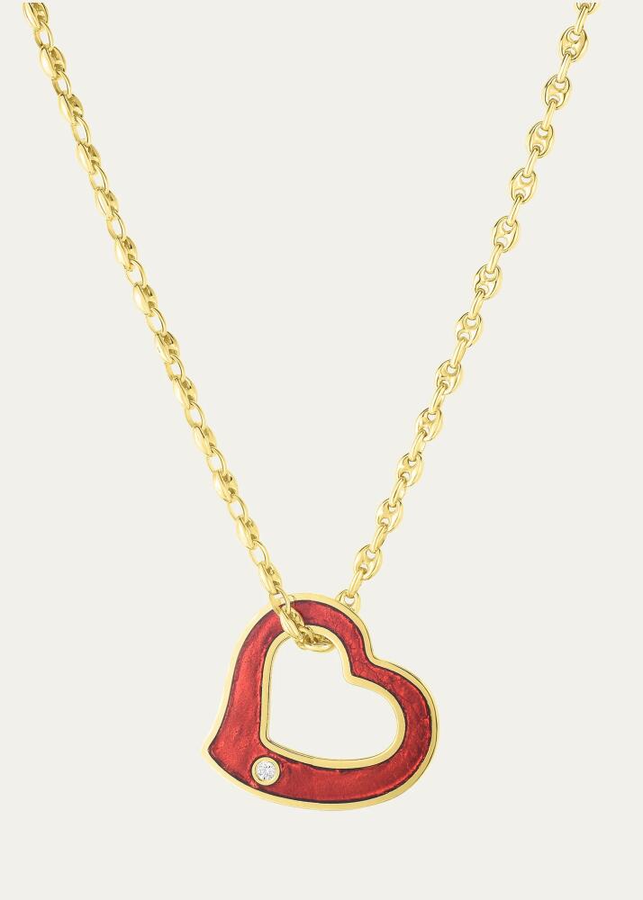 Audrey C. Jewels Heart Enamel Pendant Necklace Cover