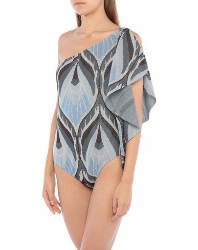 Circus Hotel Woman One-piece swimsuit Blue Viscose, Polyester, Polyamide, Elastane Cover