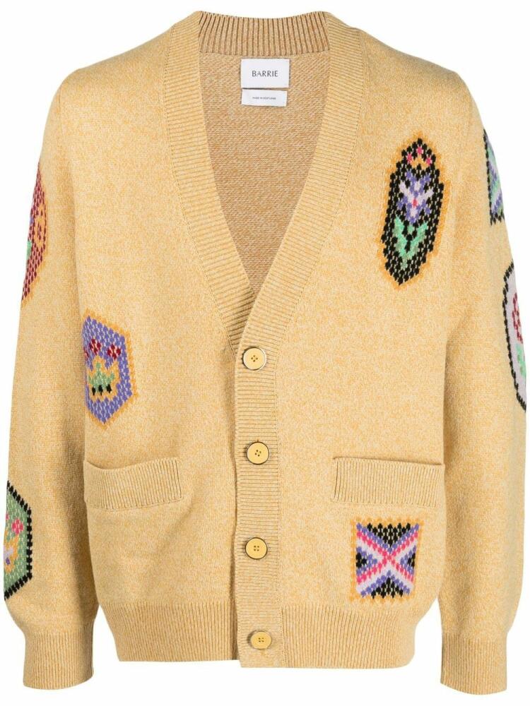 Barrie Scottish Symbols intarsia-knit cardigan - Yellow Cover