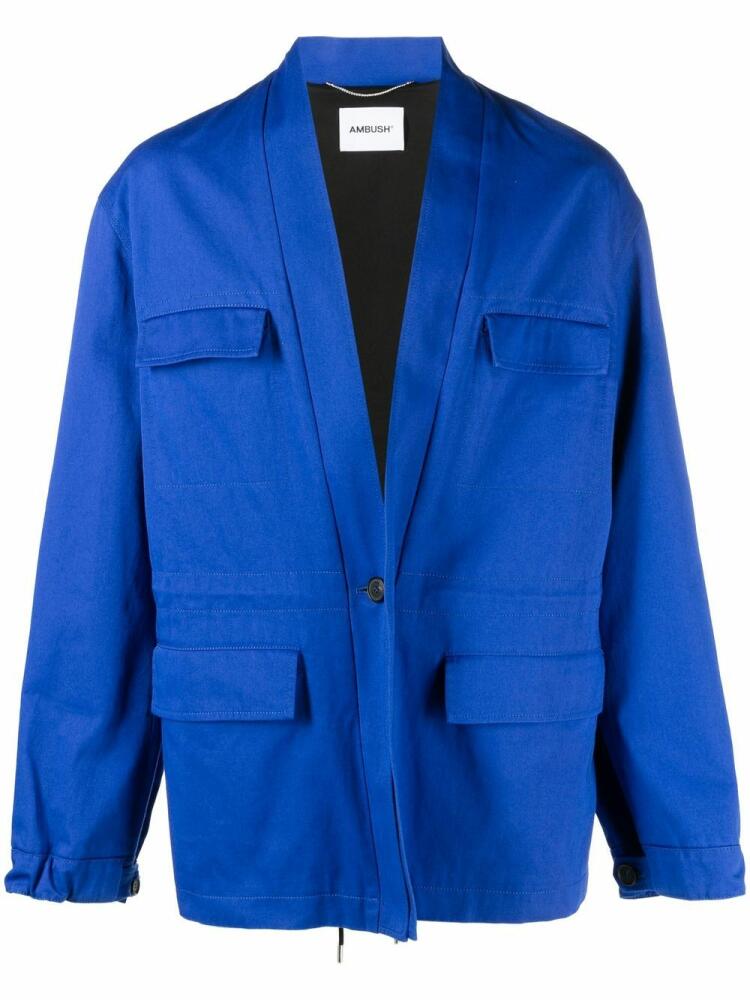 AMBUSH drawstring V-neck jacket - Blue Cover