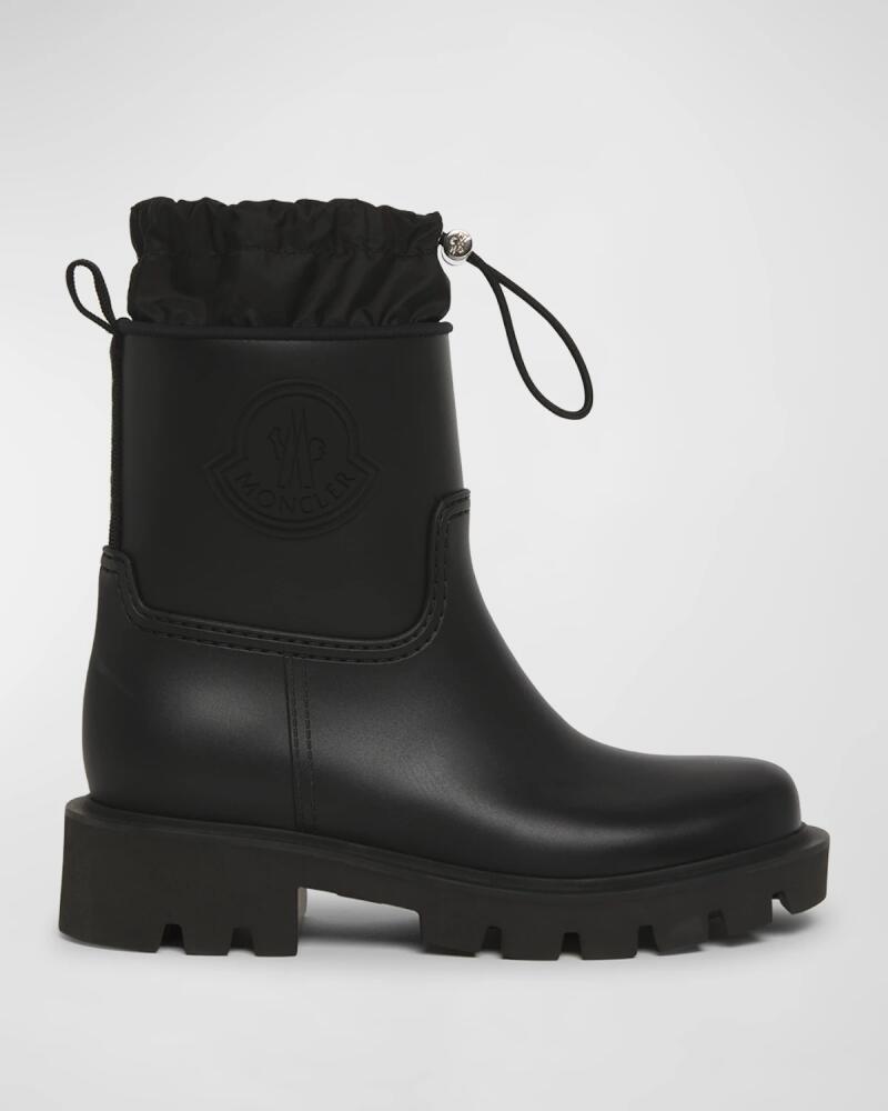 Moncler Kickstream Leather Rain Ankle Booties Cover