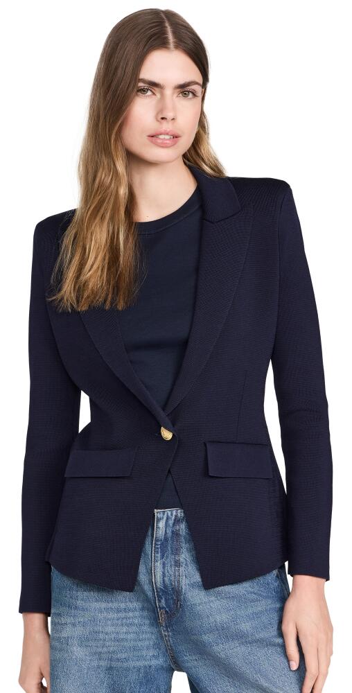 L'AGENCE Chamberlain Knit Blazer Midnight/Gold Cover