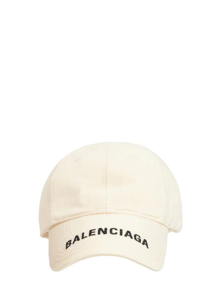 BALENCIAGA Logo Visor Cotton Baseball Cap Cover