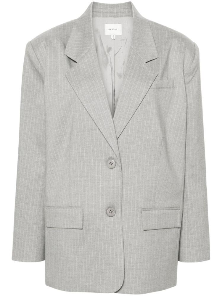 Gestuz PaulaGZ pinstriped blazer - Grey Cover