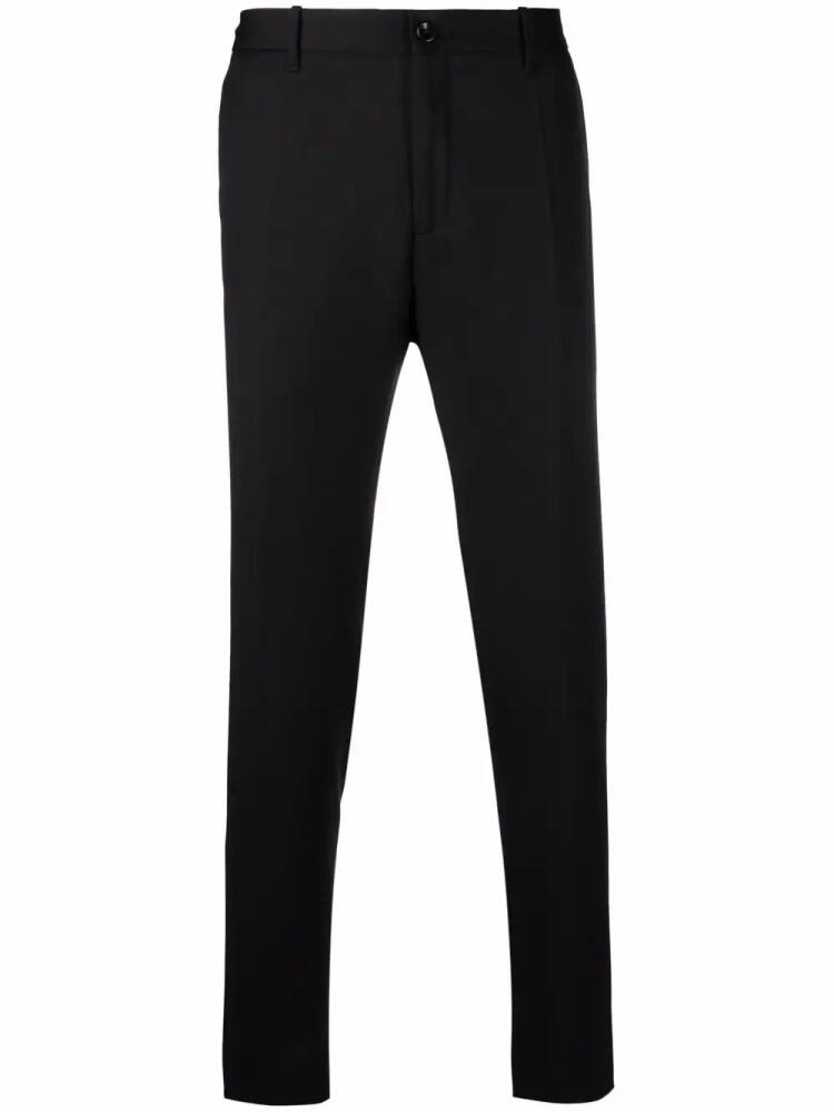 Incotex slim-fit straight-leg trousers - Black Cover