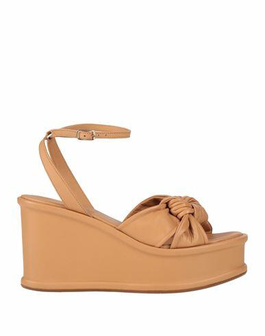 Elvio Zanon Woman Sandals Sand Leather Cover