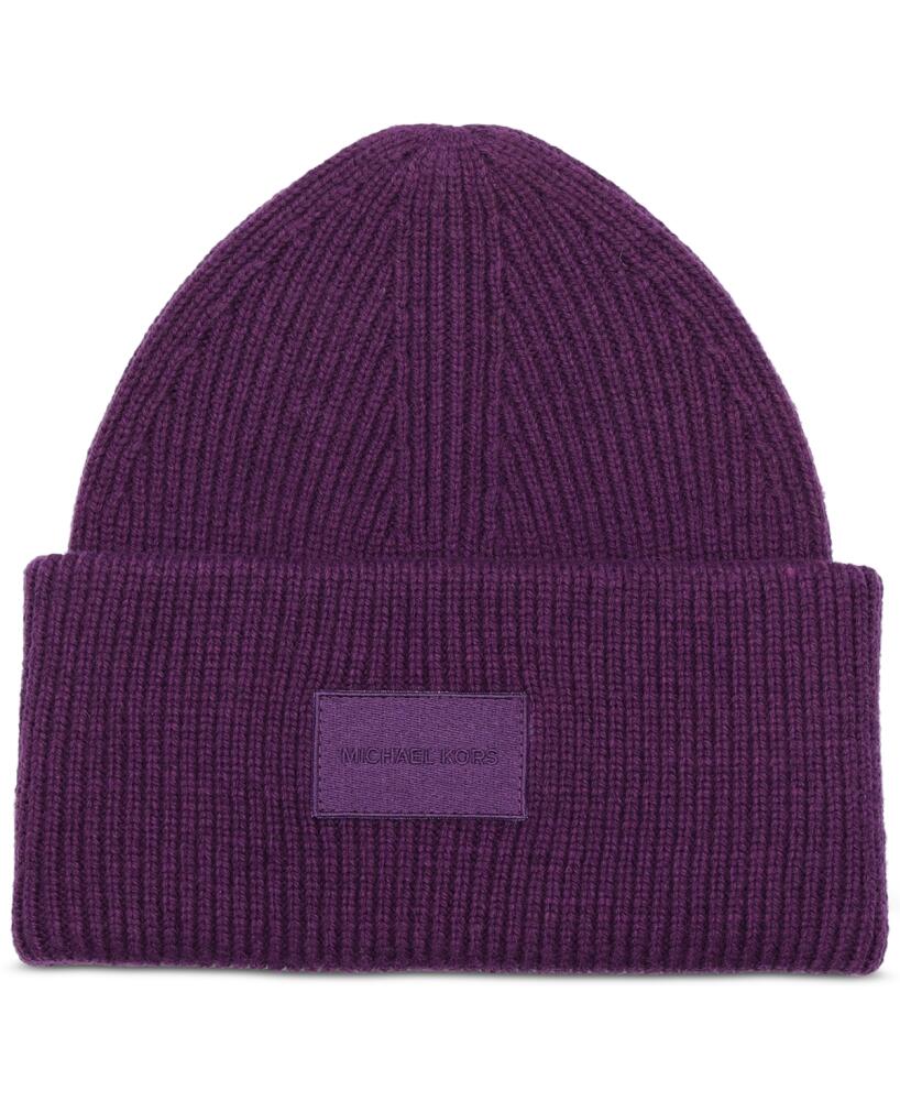 Michael Michael Kors Women's Fine Rib Cuff Beanie - Iris Cover