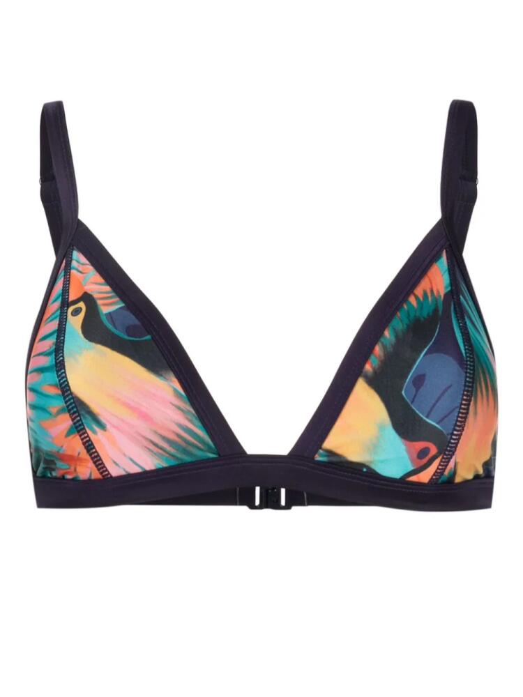 Duskii tropical-print triangle bikini top - Multicolour Cover