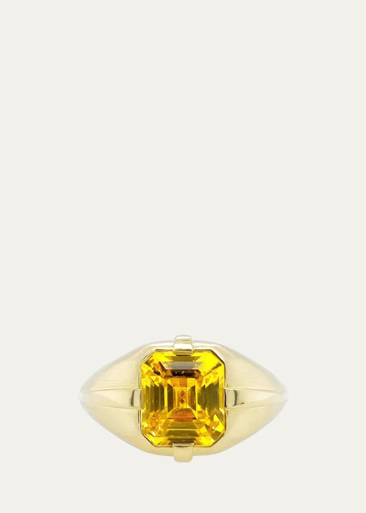 Bayco 18K Gold Ring with Yellow Sapphire Cover