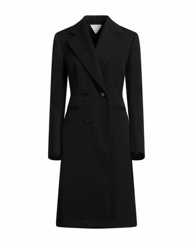 Bottega Veneta Woman Coat Black Wool Cover