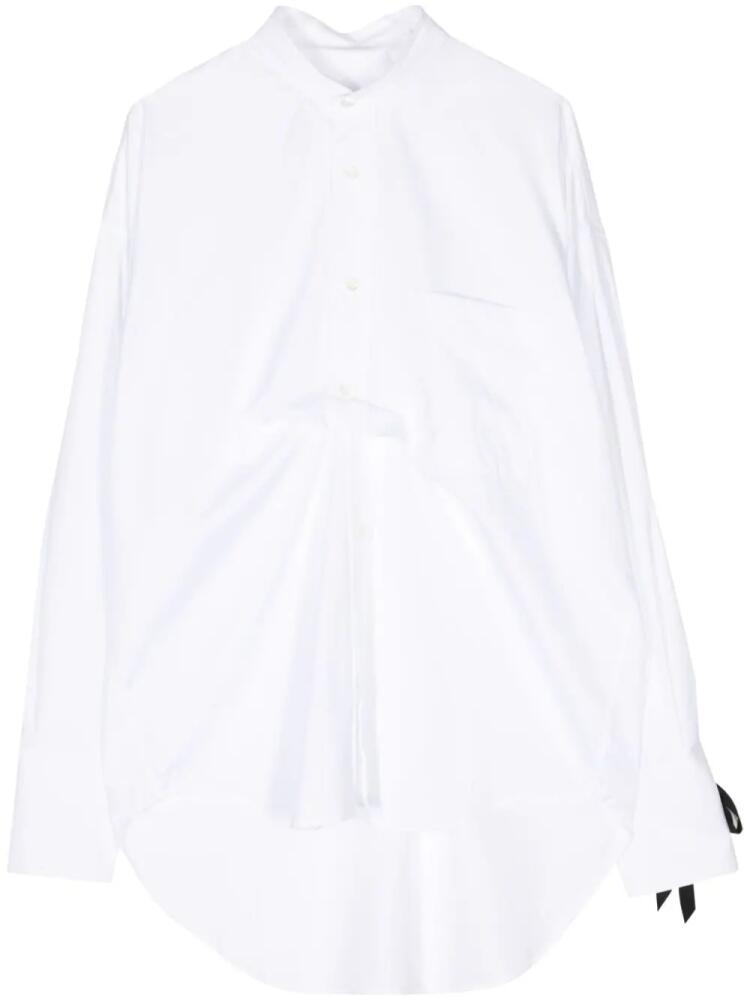 marina yee draped cotton shirt - White Cover