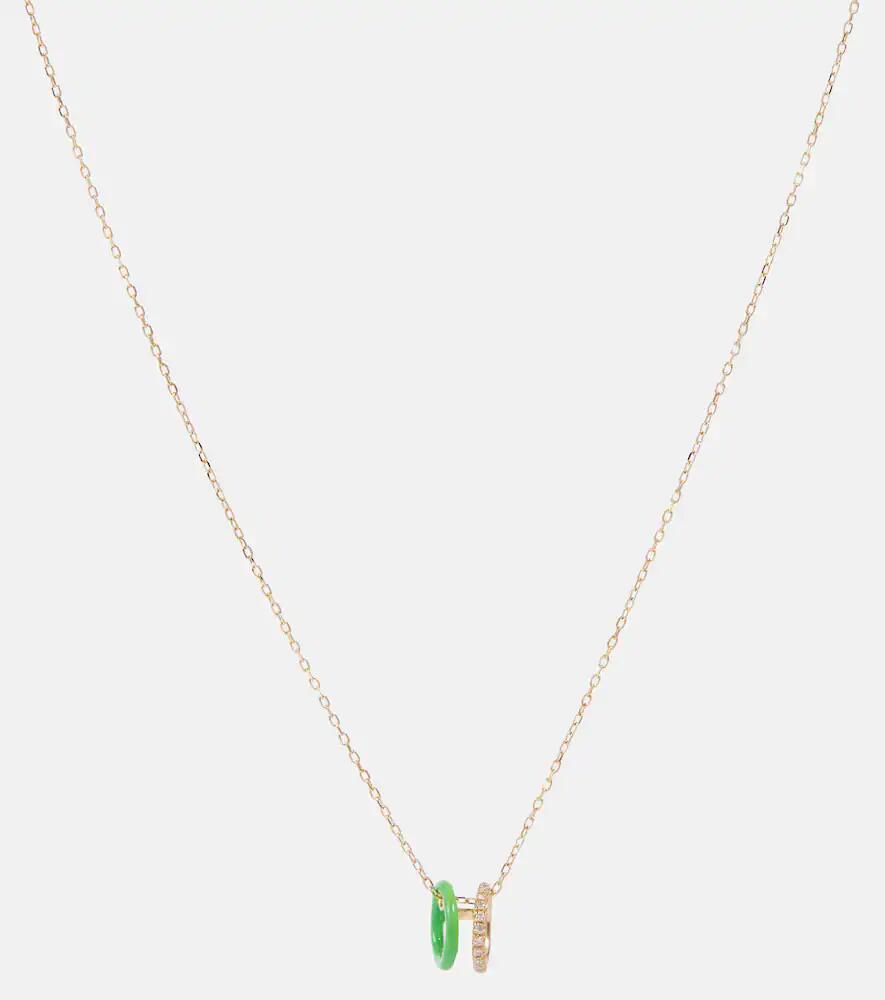 Persée 18kt gold necklace with diamonds and enamel Cover