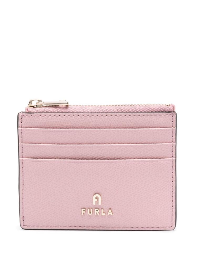 Furla Camelia leather cardholder - Pink Cover