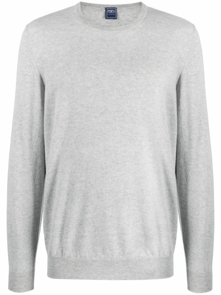 Fedeli crew-neck cashmere jumper - Grey Cover