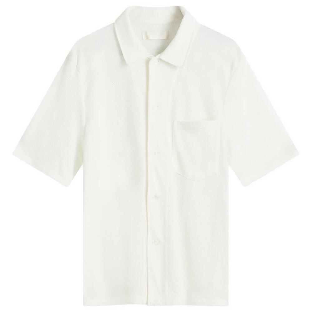 Our Legacy Men's Box Boucle Vacation Shirt in White Boucle Cover