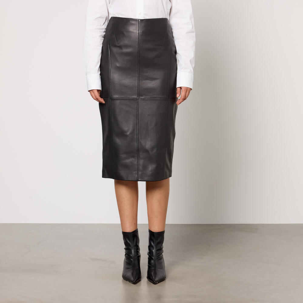 Max Mara Studio Cloro Nappa Leather Skirt Cover