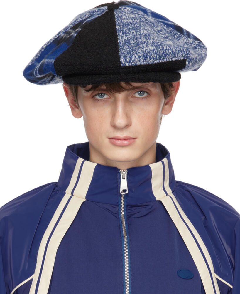 ADER error Blue Paneled Beret Cover