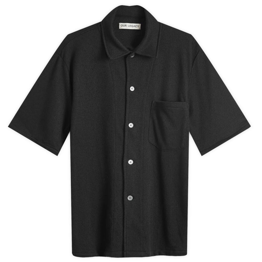 Our Legacy Men's Box Boucle Vacation Shirt in Black Boucle Cover