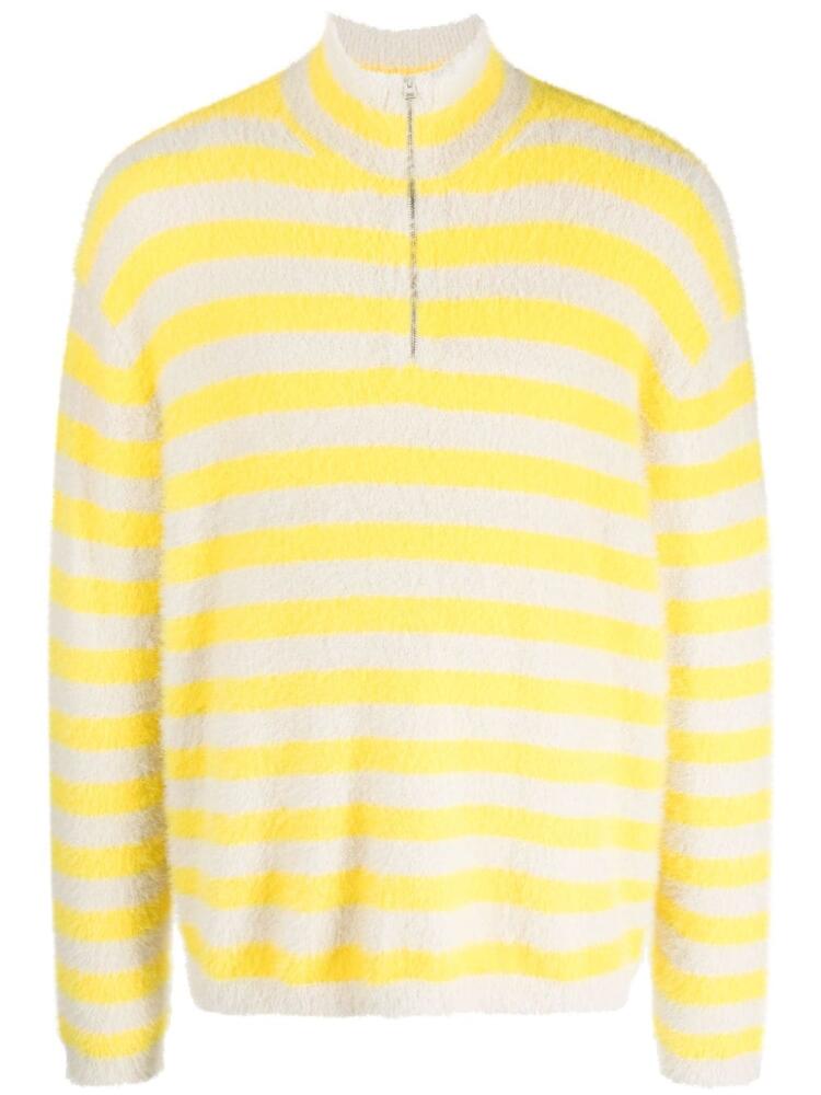 Sunnei bruched-effect striped jumper - Neutrals Cover