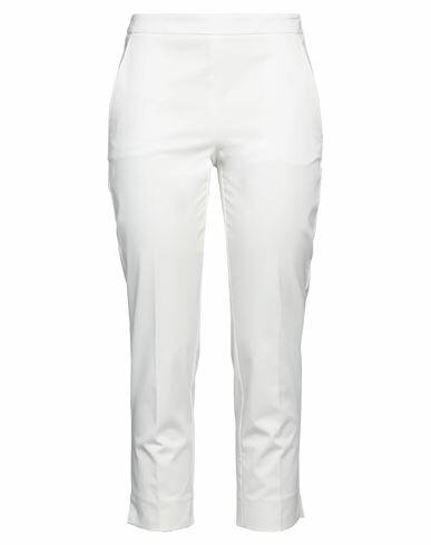 Max & co. Woman Pants White Cotton, Elastane Cover