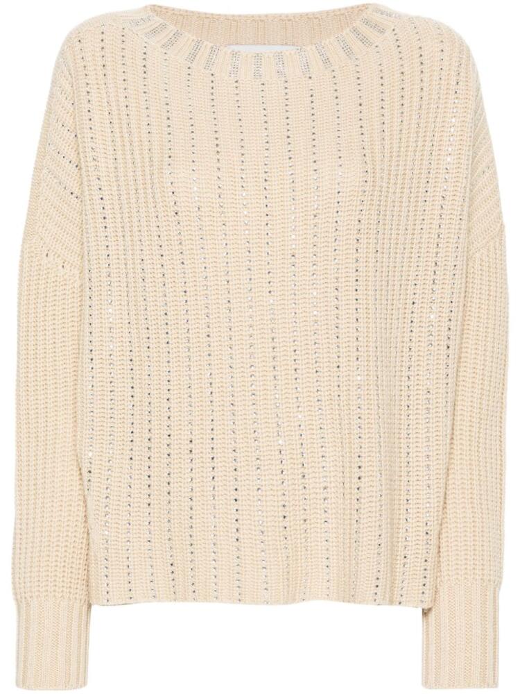 ERMANNO FIRENZE crystal-embellished sweater - Neutrals Cover