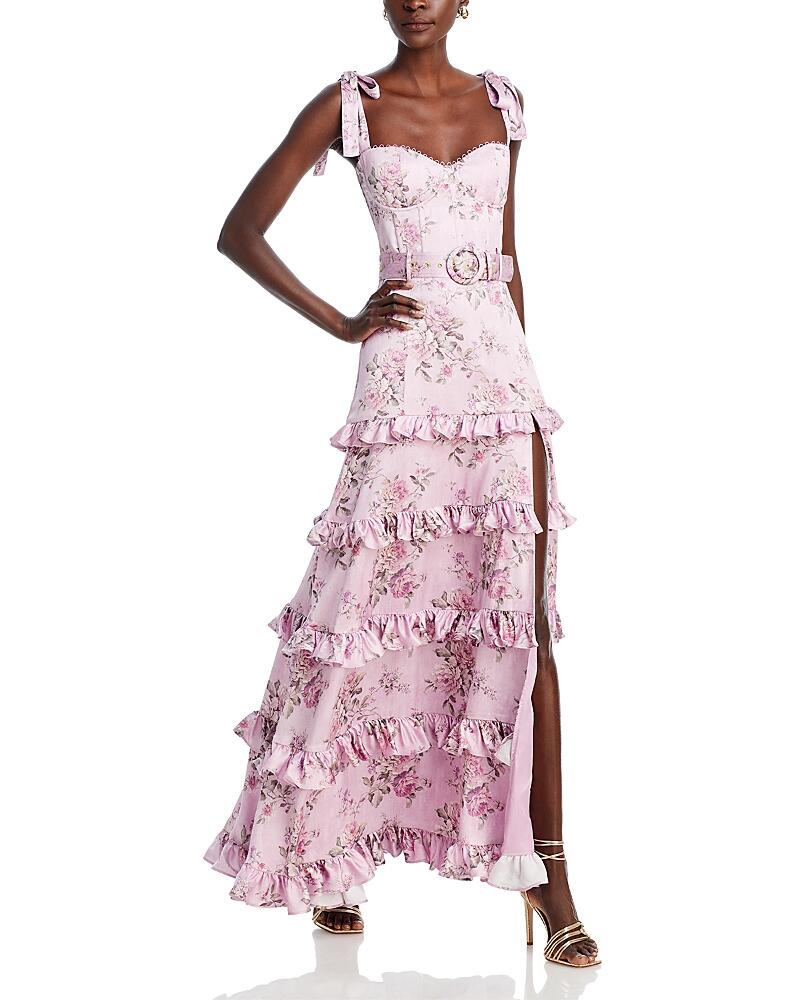 V. Chapman Lisianthus Sleeveless Ruffled Corset Gown Cover