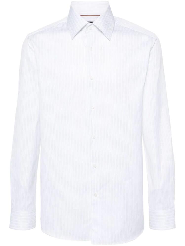 BOSS striped cotton shirt - White Cover