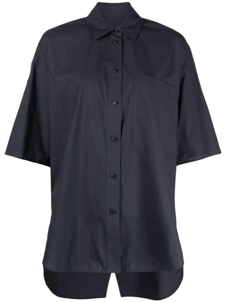 Lee Mathews drop-shoulder button-down shirt - Blue Cover